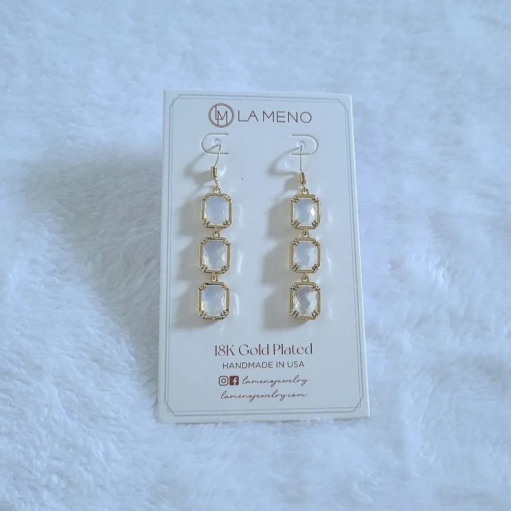 La MenoโRectangle Trio3๏ธโฃ Dangle Earrings